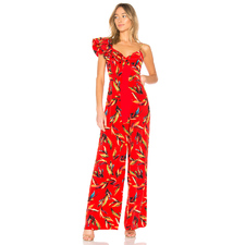 AMUR Brielle Jumpsuit in Red