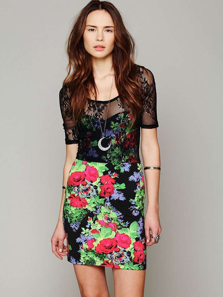 Free People Lace Overlay Bo...
