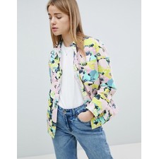  DESIGN Printed Floral Jacket