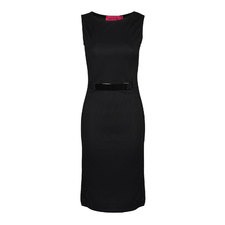 Tilly Textured Front Belt Detail Midi Bodycon Dress at boohoo.com