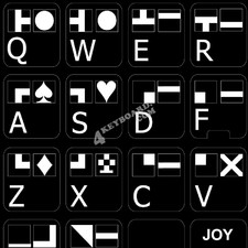 Commodore 64 non transparent keyboard stickers