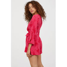 Jumpsuit | Raspberry red/floral 