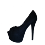 Peeptoes en negro tacones altos con plataformas