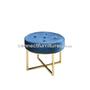 Buy Blue Velvet Ottoman Online
