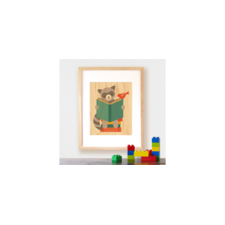 Reading Raccoon Print