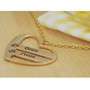 שרשרת לב 2 צריבות ציפוי זהב