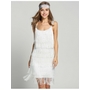 White 1920s Straps Tassels Glam Gatsby Fringe Flapper Belted Party Dresses