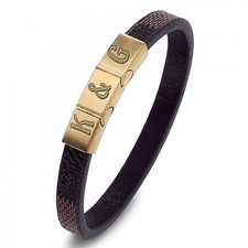 צמיד אופנה לגבר עם טיטניום גולד פלייט ברקט