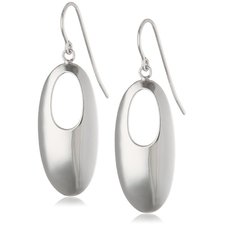 Amazon.com: Sterling Silver Oval Dangle Earrings: Jewelry