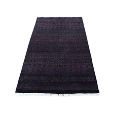 3-x5-Grass Design Purple Wool and Silk Hand-Knotted Oriental Rug moaD07CB