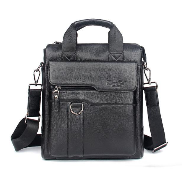 Men Genuine Leather Busines...