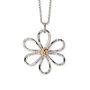 Sterling & 14kt Daisy Pendant