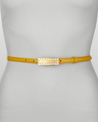 Prada Crystal-Buckle Vernic...
