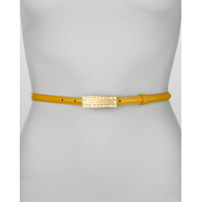 Prada Crystal-Buckle Vernice Belt, Soleil - Neiman Marcus