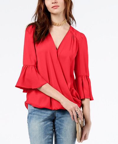 I.N.C. Surplice-Neck Bell-S...