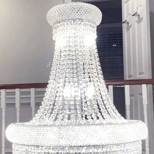 Small Tower Crystal Chandelier