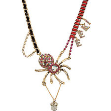 ENCHANTED SPIDER ACORN NECKLACE PINK