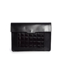 Image 1 of ASOS Leather Clutch Bag With Quilted Faux Pony