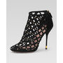 Gucci Studded Lattice Ankle Bootie, Black - Neiman Marcus