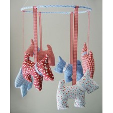 Red, White & Scotty Crib Mobile