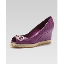 Gucci Guccissima Leather Wedge Pump - Neiman Marcus