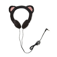 BLACK CAT HEADPHONES | Cute Knitted Headphones | UncommonGoods