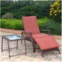 Madaga 3-Piece Wicker Patio Chaise Lounge Set 