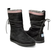 Black Suede Trim Women's Nepal Boots | TOMS.com