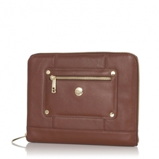 iPad Tablet Zip Sleeve Cognac