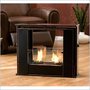 Holly & Martin Walton Portable Indoor/Outdoor Gel Fireplace in Black w/ Cooper Accent - 37-249-035-4-01