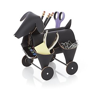 Leather Dog Desk Organizer ...