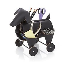 Leather Dog Desk Organizer in New Accessories | Crate and Barrel