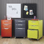 TPS bright orange file cabinet in office furniture | CB2