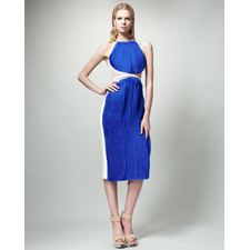 Stella McCartney Organza-Front Racerback Dress - Neiman Marcus