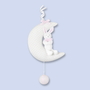 Musical rabbit moon mobile, girl