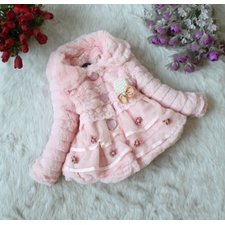 Amazon.com: Toddlers Girls Junoesque Baby Faux Fur Fleece Lined Coat Kids Winter Warm Jacket (125-6 years), pink): Beauty