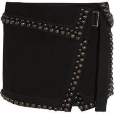 Isabel Marant Loop Studded Stretchcanvas Mini Skirt in Black - Lyst