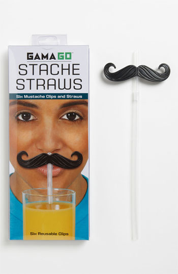 Clip-On 'Stache' Straws | N...
