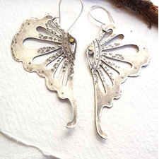 Sustainable Silver Butterfly Earrings Handmade