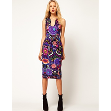 Image 1 of ASOS Midi Dress In Empire Floral Print