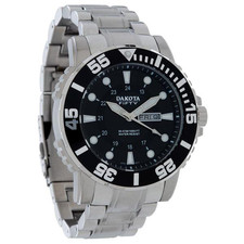 Dakota Fifty, Black Sunray Dial, Steel Bracelet