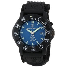 455 Police, Blue Dial, Black Nylon Strap