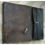Large Refillable Leather Sketchbook - Warm Brown