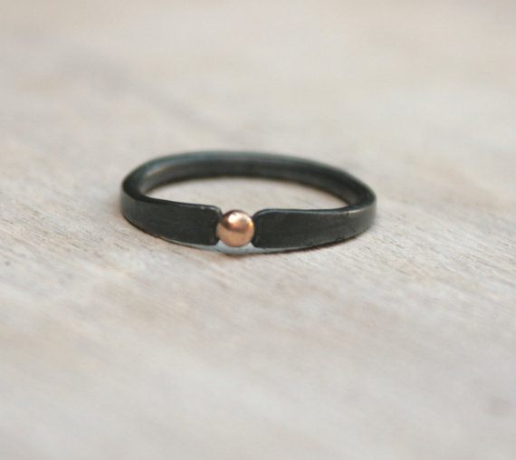 Black & gold ring. Blackene...