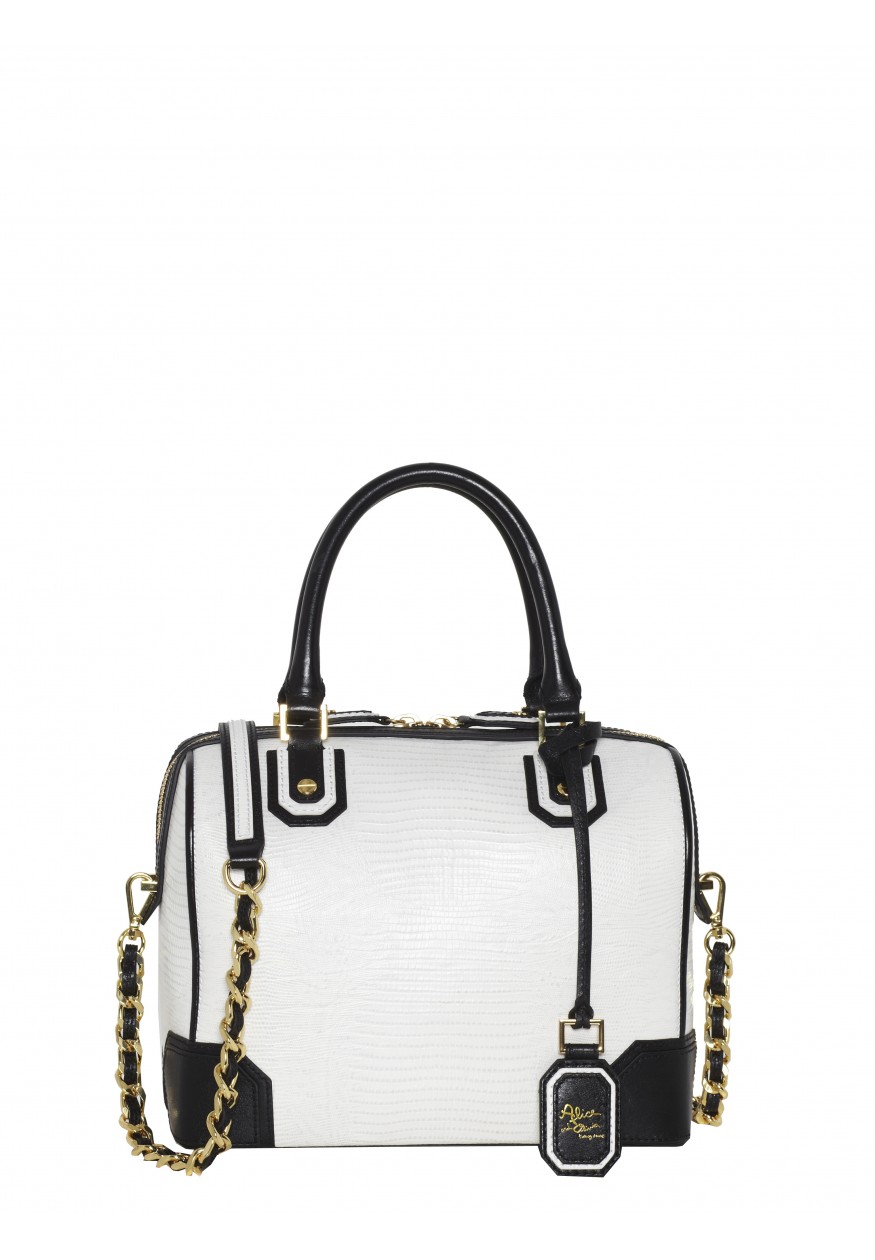 OLIVIA LIZARD EMBOSSED LEAT...