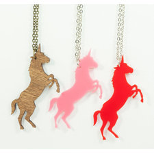 Unicorn Necklace - Handmade - Laser Cut