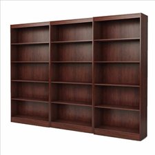 Amazon.com - South Shore Office 5 Shelf Wall Bookcase in Royal Cherry -