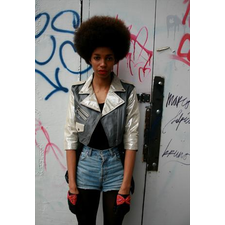 METALLIC LEATHER BIKER JACKET