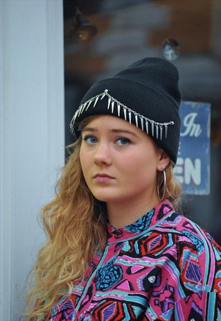 VINTAGE RETRO STUDDED SILVE...