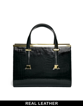Ted Baker Croc Metal Bar To...